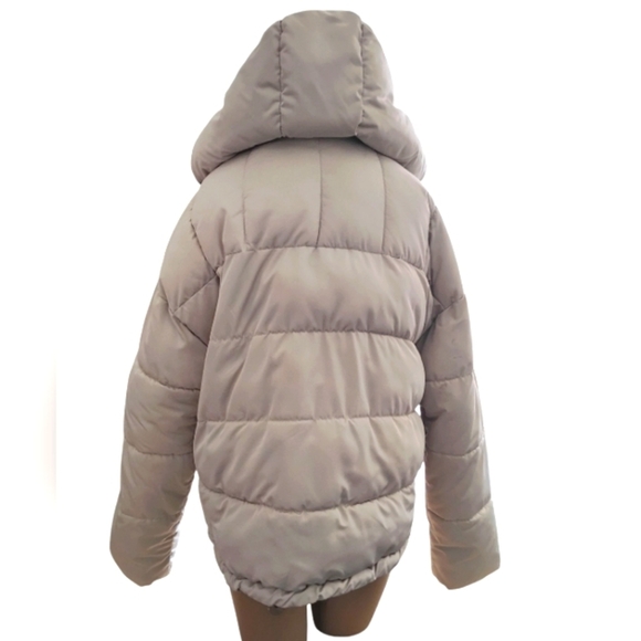 URBAN OUTFITTERS | Rae Hooded Puffer Jacket Ballerina Greyish Pink | Size Sm EUC - Picture 6 of 9